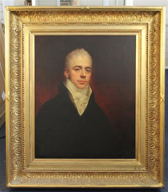 Early 19th century English School Portrait of a gentleman 29 x 24in.